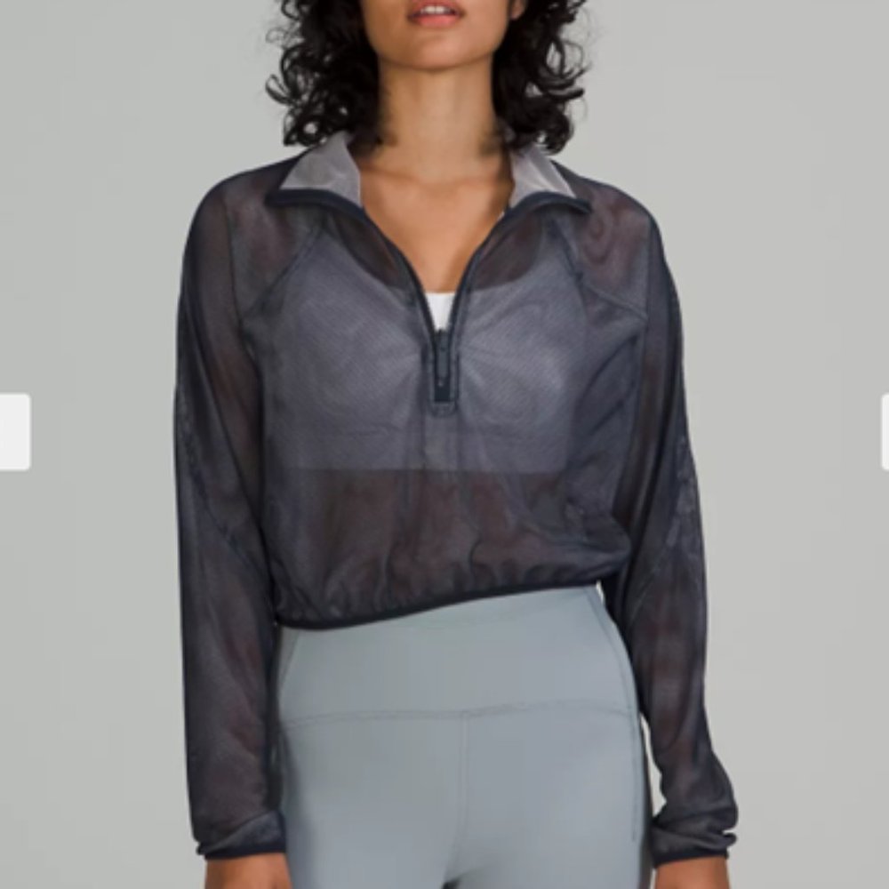 LULULEMON 'Reversible Mesh 1/2 Zip' Worn once!